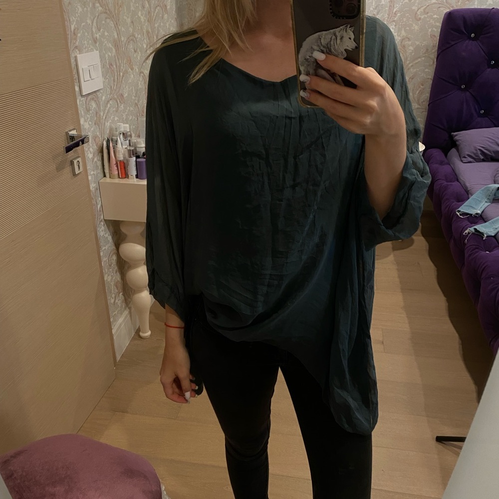 Allegra (Unique) - Round Neck Silk Blouse